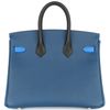 Hermès Birkin 25 Limited Edition Tricolor Deep Bleu / Bleu Hydra / Black Epsom PHW