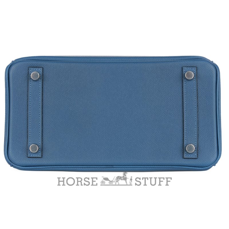 Hermès Birkin 25 Limited Edition Tricolor Deep Bleu / Bleu Hydra / Black Epsom PHW