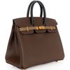 Hermès Birkin 25 Limited Edition Tricolor Ecorce / Etoupe / Black Epsom GHW