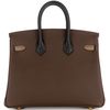 Hermès Birkin 25 Limited Edition Tricolor Ecorce / Etoupe / Black Epsom GHW
