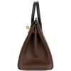 Hermès Birkin 25 Limited Edition Tricolor Ecorce / Etoupe / Black Epsom GHW