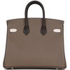 Hermès Birkin 25 Limited Edition Tricolor Etoupe / Ebene / Gris Pale Epsom PHW