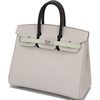 Hermès Birkin 25 Limited Edition Tricolor Gris Pale / Vert Fizz / Graphite Epsom PHW