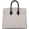 Hermès Birkin 25 Limited Edition Tricolor Gris Pale / Vert Fizz / Graphite Epsom PHW