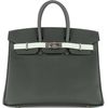 Hermès Birkin 25 Limited Edition Tricolor Vert Fonce / Ardoise / Vert Peppermint Epsom PHW