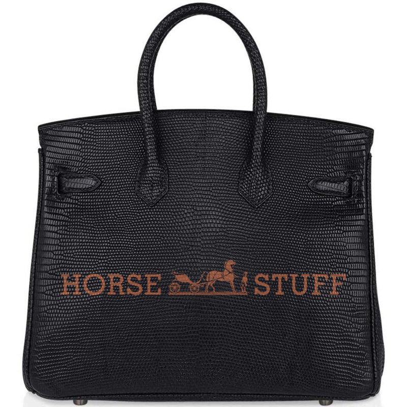 Hermès Birkin 25 Black Matte Niloticus Lizard PHW