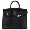 Hermès Birkin 25 Black Matte Niloticus Lizard PHW