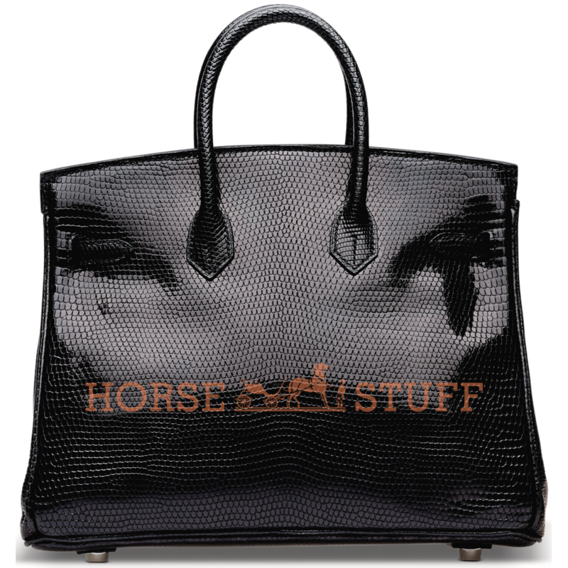 Hermès Birkin 25 Black Shiny Niloticus Lizard PHW