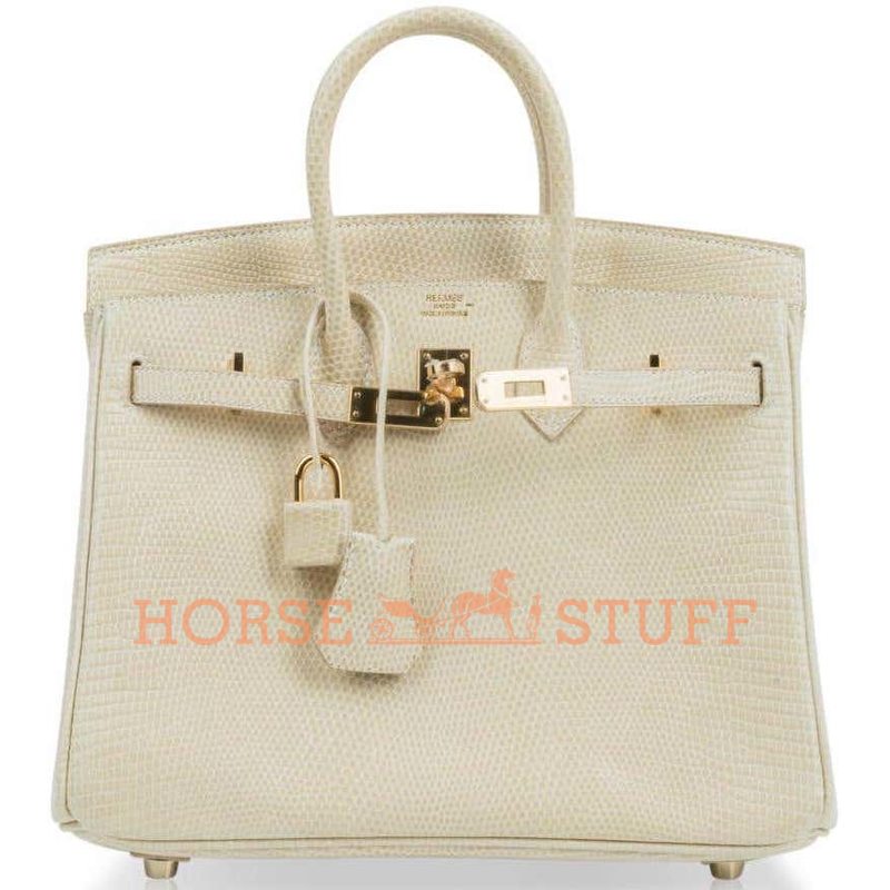 Hermès Birkin 25 Blanc Casse Shiny Niloticus Lizard GHW