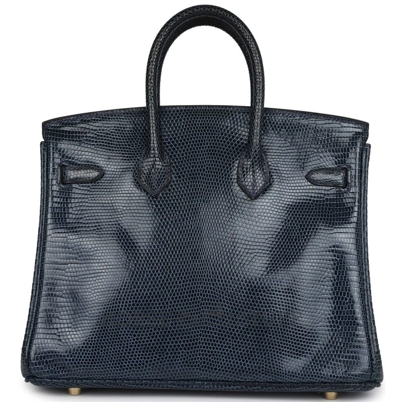 HERMÈS BIRKIN 25 Blue de Malte Shiny Niloticus Lizard GHW