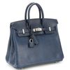 Hermès Birkin 25 Blue de Malte Shiny Niloticus Lizard PHW