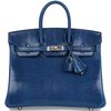 HERMÈS BIRKIN 25 Blue Sapphire Shiny Niloticus Lizard PHW