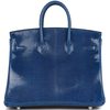 HERMÈS BIRKIN 25 Blue Sapphire Shiny Niloticus Lizard PHW