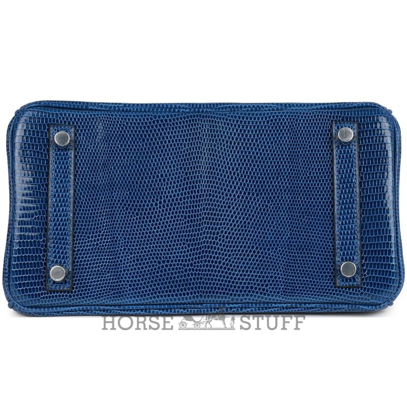 HERMÈS BIRKIN 25 Blue Sapphire Shiny Niloticus Lizard PHW