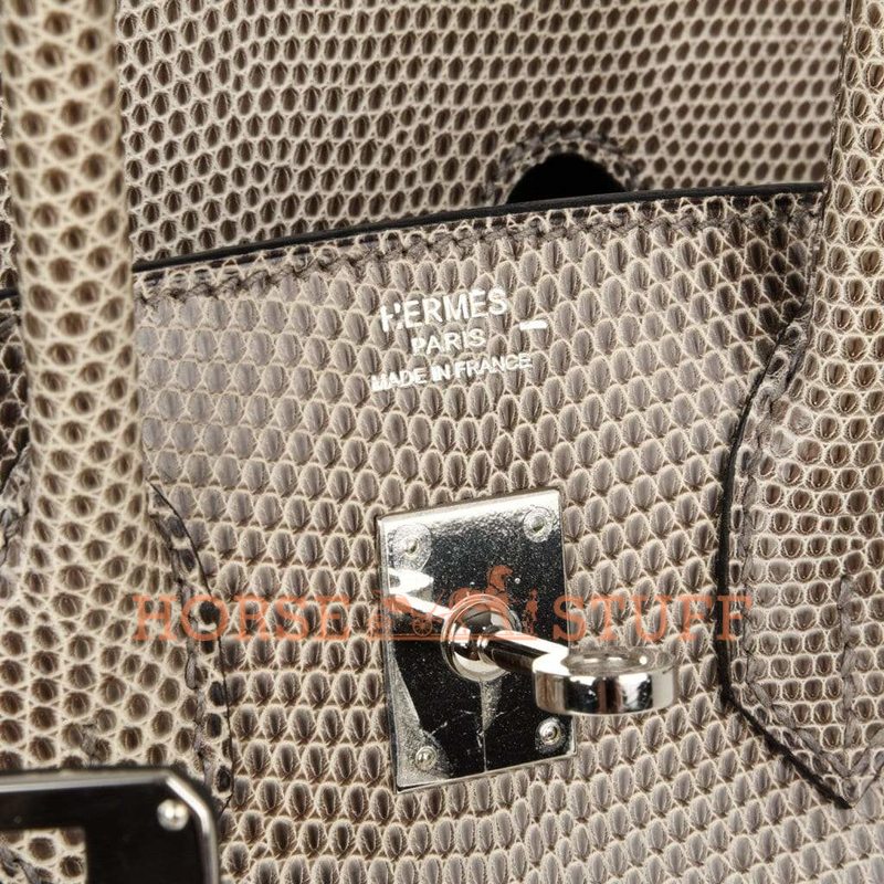 Hermès Birkin 25 Gris Agate Niloticus Lizard PHW