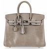 Hermès Birkin 25 Gris Agate Niloticus Lizard PHW