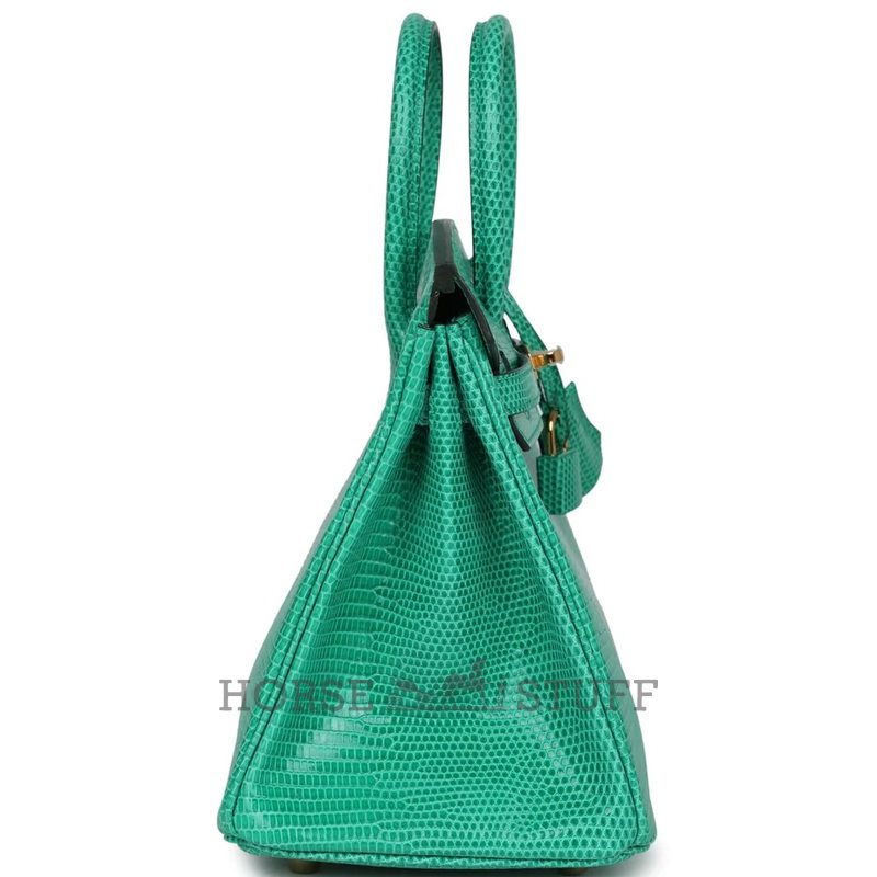 HERMÈS BIRKIN 25 Menthe Shiny Niloticus Lizard GHW