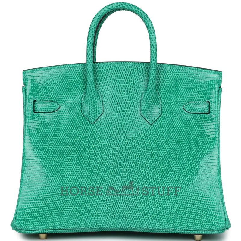 HERMÈS BIRKIN 25 Menthe Shiny Niloticus Lizard GHW