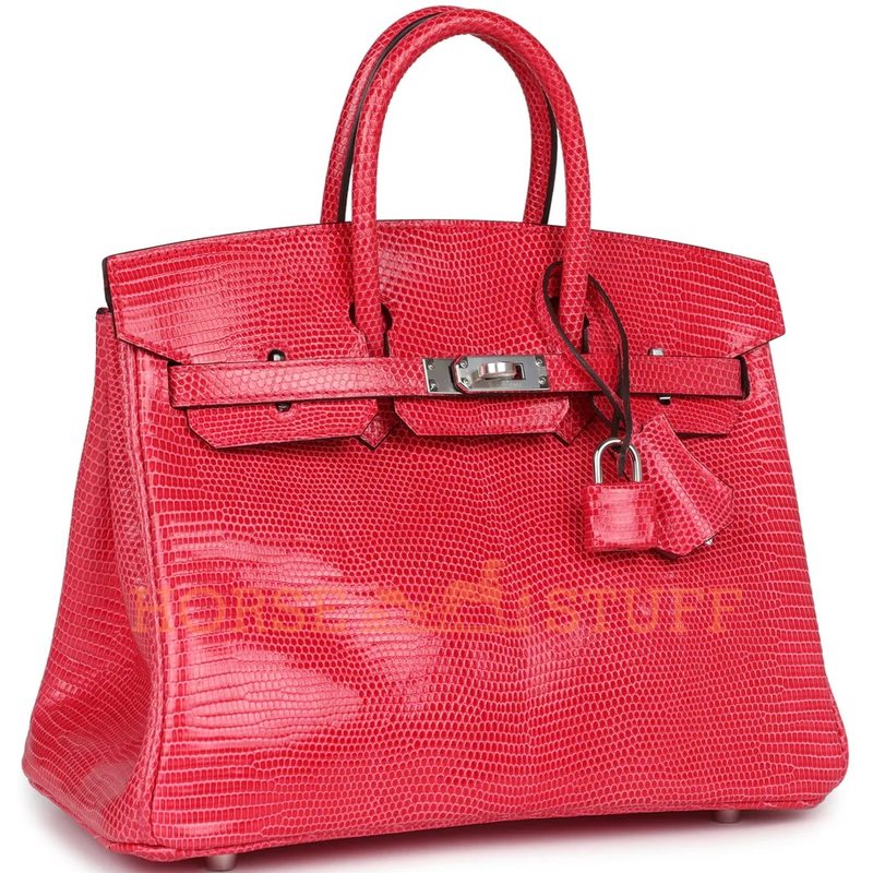 HERMÈS BIRKIN 25 Rose Extreme Shiny Niloticus Lizard PHW