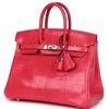 HERMÈS BIRKIN 25 Rose Extreme Shiny Niloticus Lizard PHW