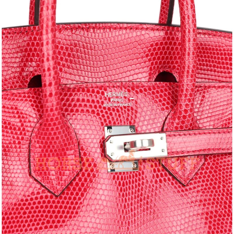 HERMÈS BIRKIN 25 Rose Extreme Shiny Niloticus Lizard PHW