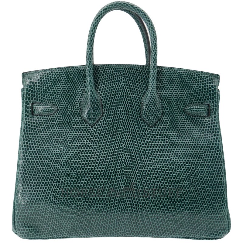 HERMÈS BIRKIN 25 Vert Cypress Shiny Niloticus Lizard GHW