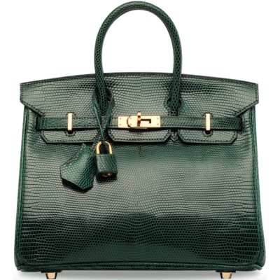 Hermès Birkin 25 Vert Fonce Shiny Niloticus Lizard GHW