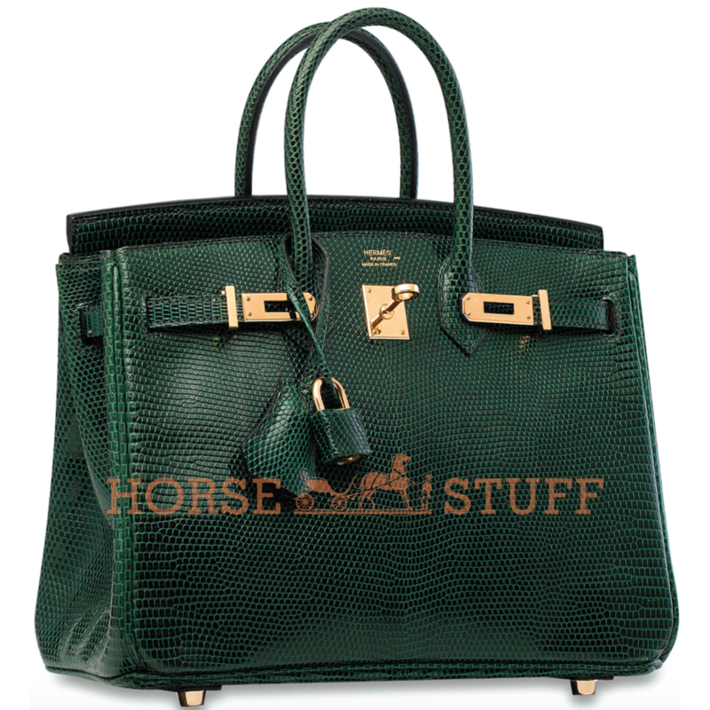 Hermès Birkin 25 Vert Fonce Shiny Niloticus Lizard GHW