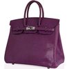Hermès Birkin 25 Violet Shiny Niloticus Lizard PHW