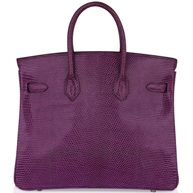 Hermès Birkin 25 Violet Shiny Niloticus Lizard PHW