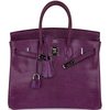 Hermès Birkin 25 Violet Shiny Niloticus Lizard PHW