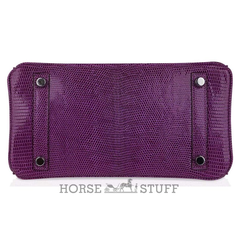 Hermès Birkin 25 Violet Shiny Niloticus Lizard PHW