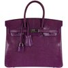 Hermès Birkin 25 Violet Shiny Niloticus Lizard PHW