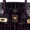 Hermès Birkin 25 Aubergine Lisse Crocodile Niloticus GHW