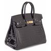 Hermès Birkin 25 Black Lisse Crocodile Niloticus GHW