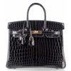 Hermès Birkin 25 Black Lisse Crocodile Niloticus GHW