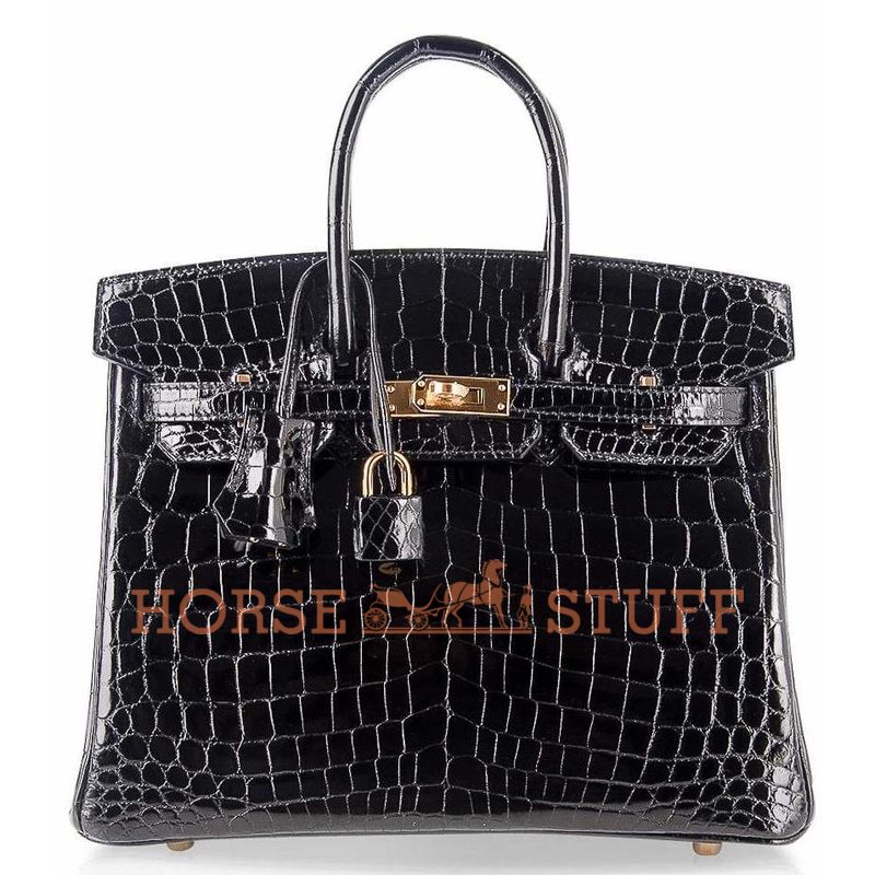 Hermès Birkin 25 Black Lisse Crocodile Niloticus GHW