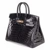 Hermès Birkin 25 Black Lisse Crocodile Niloticus GHW