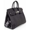 Hermès Birkin 25 Black Lisse Crocodile Niloticus PHW