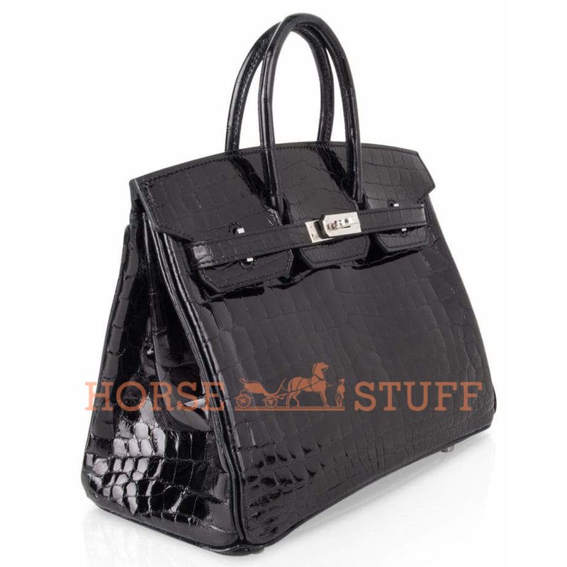 Hermès Birkin 25 Black Lisse Crocodile Niloticus PHW