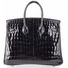 Hermès Birkin 25 Black Lisse Crocodile Niloticus PHW