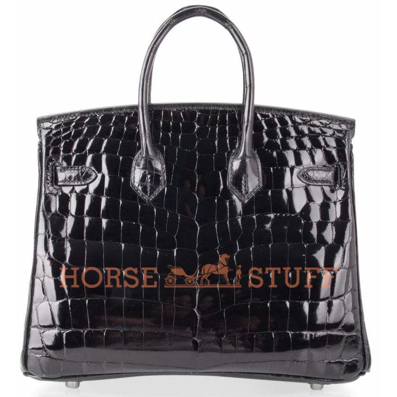 Hermès Birkin 25 Black Lisse Crocodile Niloticus PHW