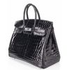 Hermès Birkin 25 Black Lisse Crocodile Niloticus PHW