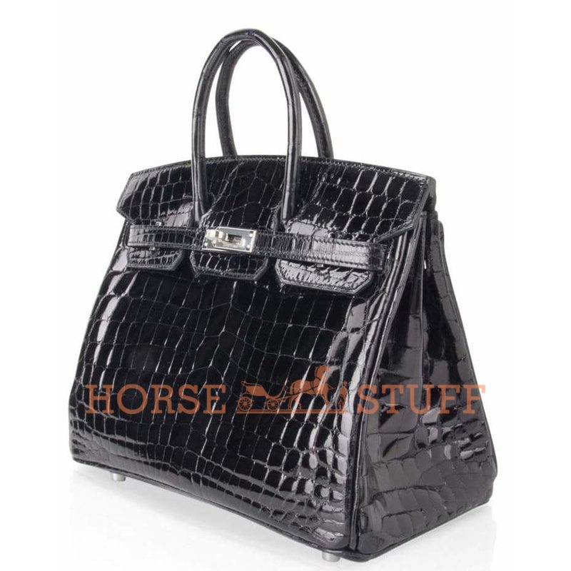 Hermès Birkin 25 Black Lisse Crocodile Niloticus PHW