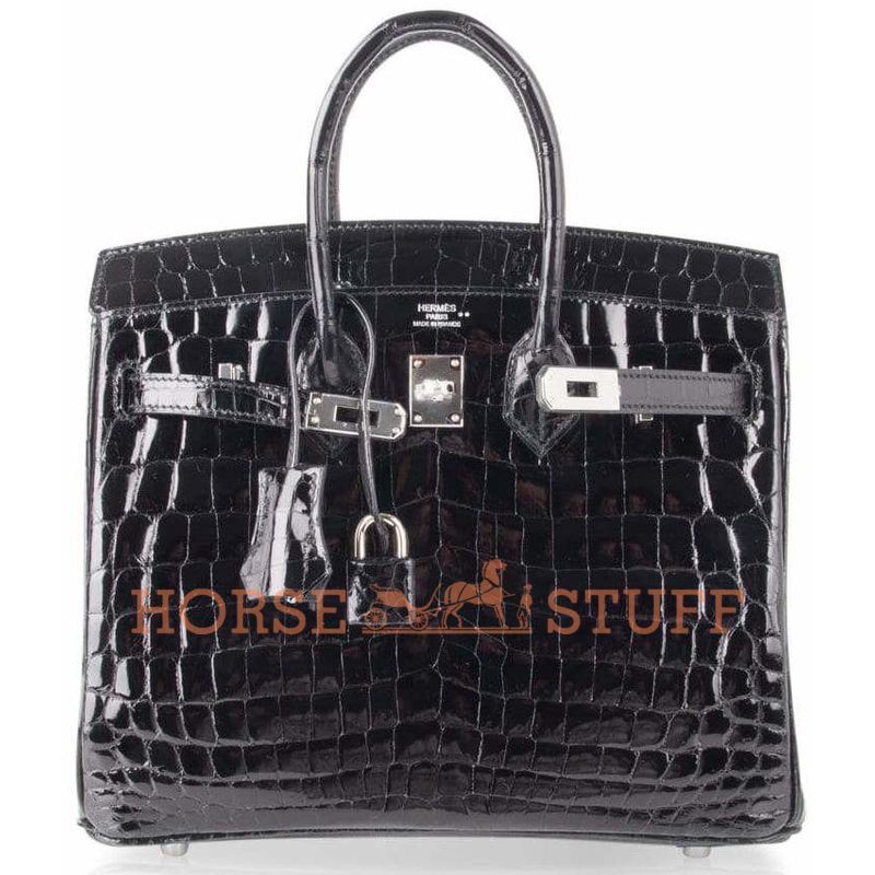 Hermès Birkin 25 Black Lisse Crocodile Niloticus PHW