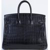 Hermès Birkin 25 Black Matte Crocodile Niloticus GHW
