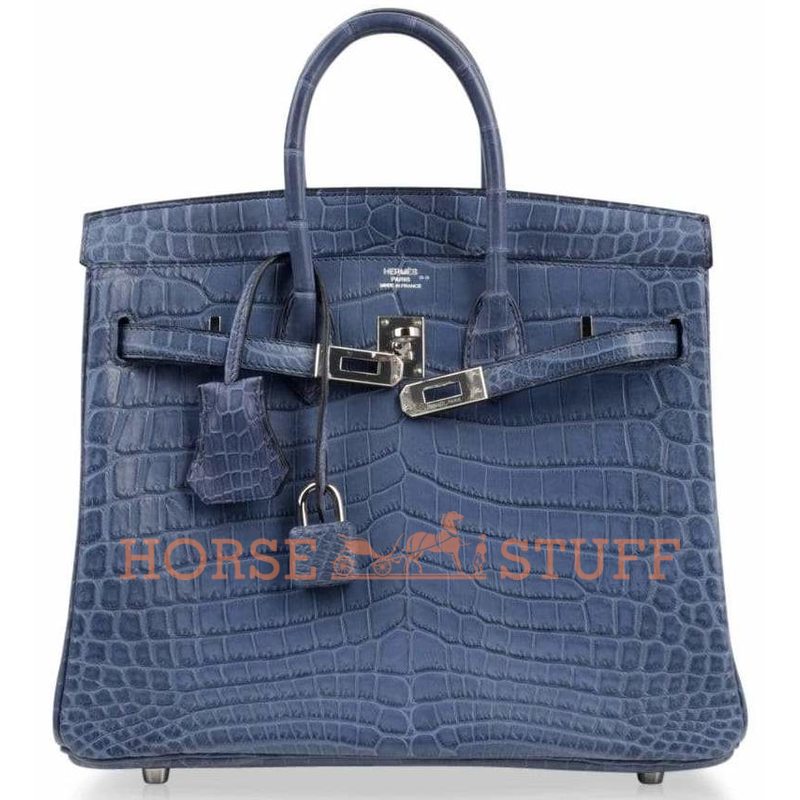 Hermès Birkin 25 Blue Brighton Matte Crocodile Niloticus PHW