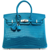 Hermès Birkin 25 Blue Izmir Lisse Crocodile Niloticus PHW