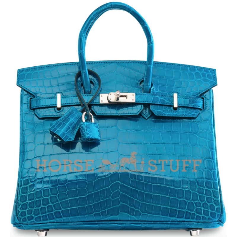 Hermès Birkin 25 Blue Izmir Lisse Crocodile Niloticus PHW