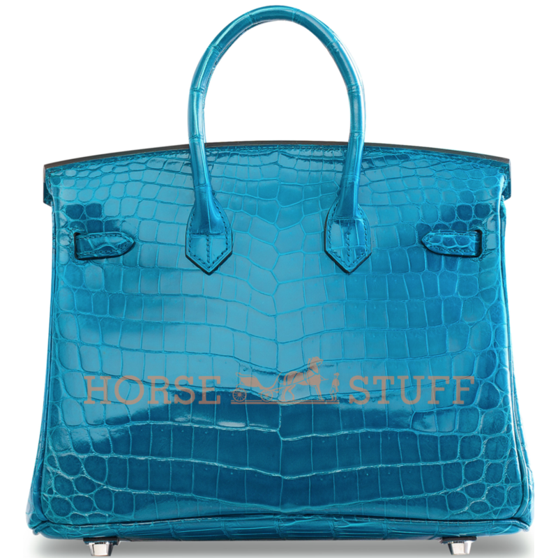 Hermès Birkin 25 Blue Izmir Lisse Crocodile Niloticus PHW